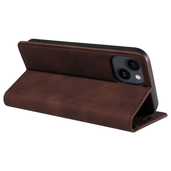 BETOPNICE - BETOPNICE 003 iPhone 15 Fodral i PU-läder - Brun