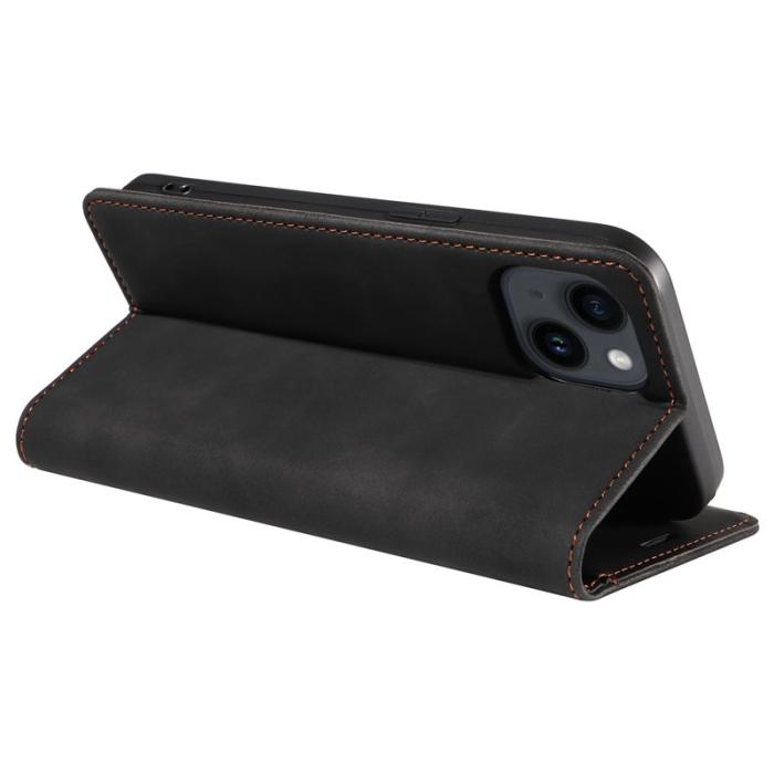 BETOPNICE - BETOPNICE 003 iPhone 15 Plus Fodral - PU Läder - Svart