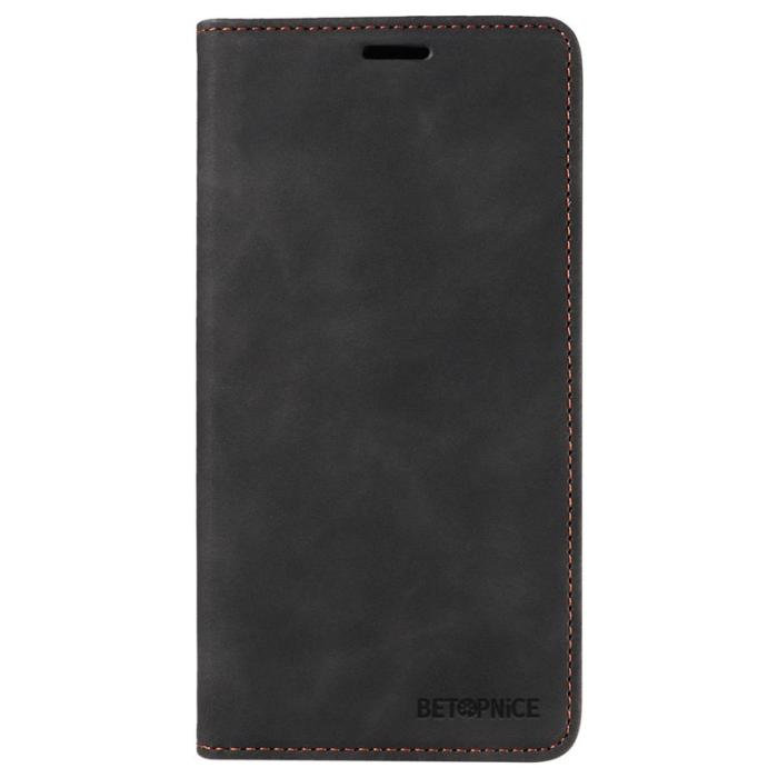 BETOPNICE - BETOPNICE 003 iPhone 15 Pro Fodral PU Läder - Svart