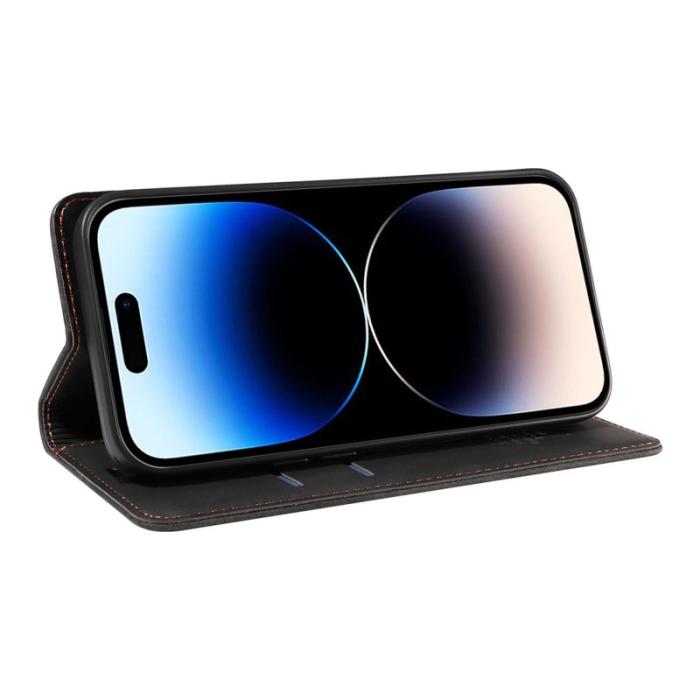 BETOPNICE - BETOPNICE 003 iPhone 15 Pro Max Fodral i PU-läder - Svart