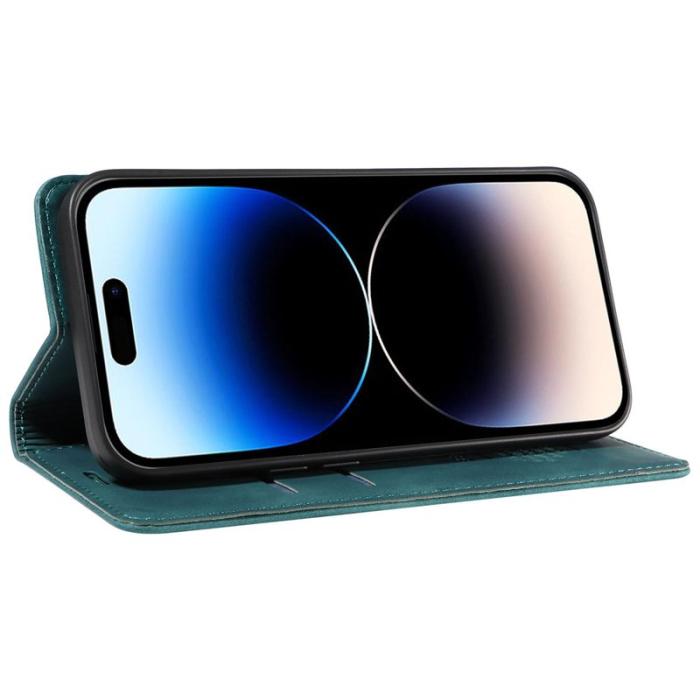 BETOPNICE - BETOPNICE 003 iPhone 15 Pro Max Fodral TPU + PU Läder - Grön