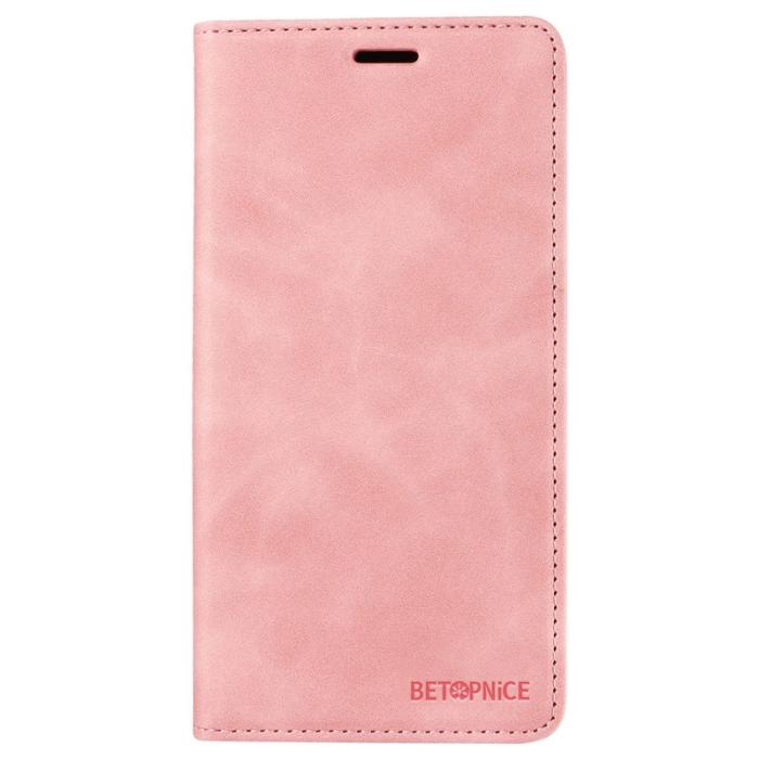 BETOPNICE - BETOPNICE 003 iPhone 15 Pro Max Fodral TPU + PU Läder - Rosa
