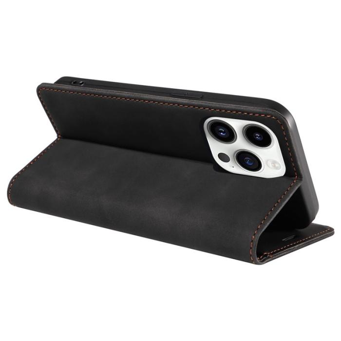 BETOPNICE - BETOPNICE 003 iPhone 15 Pro Max Fodral TPU + PU Läder - Svart