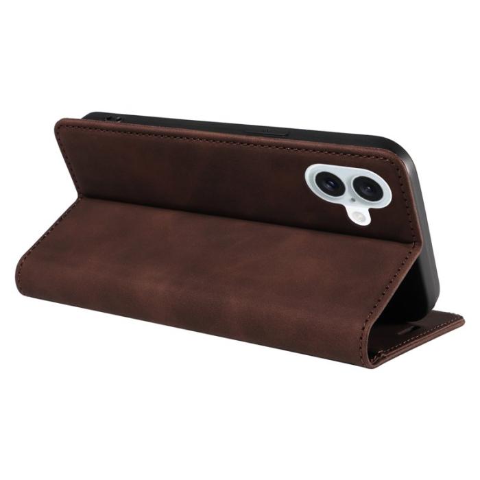 BETOPNICE - BETOPNICE 003 iPhone 16 Plus Fodral RFID Blocking Konstläder - Brun