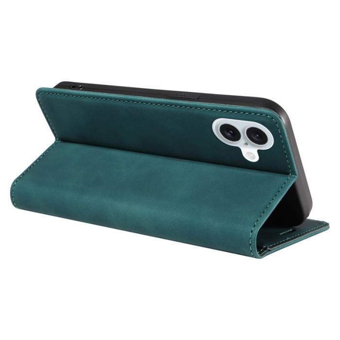 BETOPNICE - BETOPNICE 003 iPhone 16 Plus Fodral RFID Blocking Konstläder - Grön