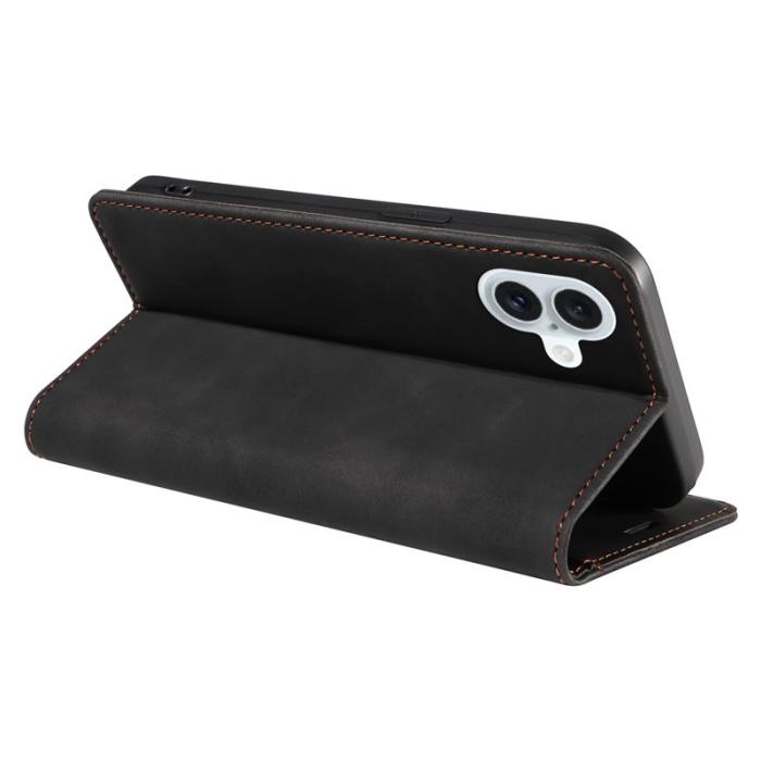 BETOPNICE - BETOPNICE 003 iPhone 16 Plus Fodral RFID Blocking Konstläder - Svart