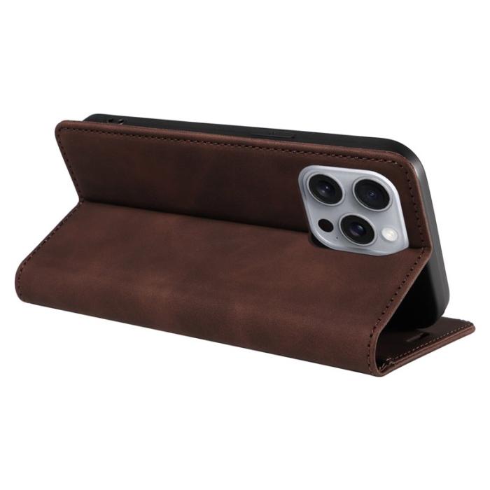 BETOPNICE - BETOPNICE 003 iPhone 16 Pro Max Fodral Äkta läder - Brun