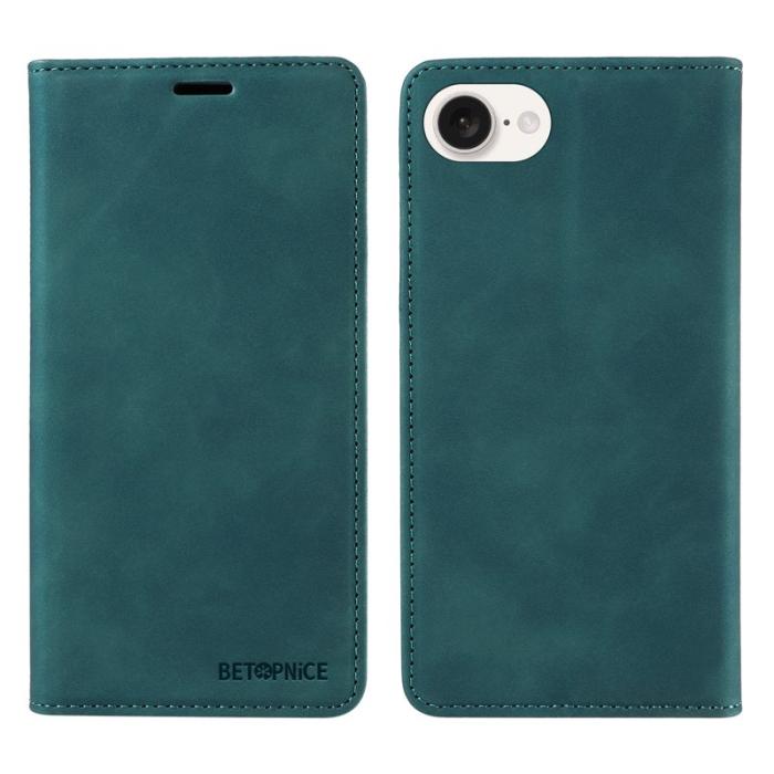 BETOPNICE - BETOPNICE 003 iPhone 16e Wallet Fodral Äkta läder - Grön