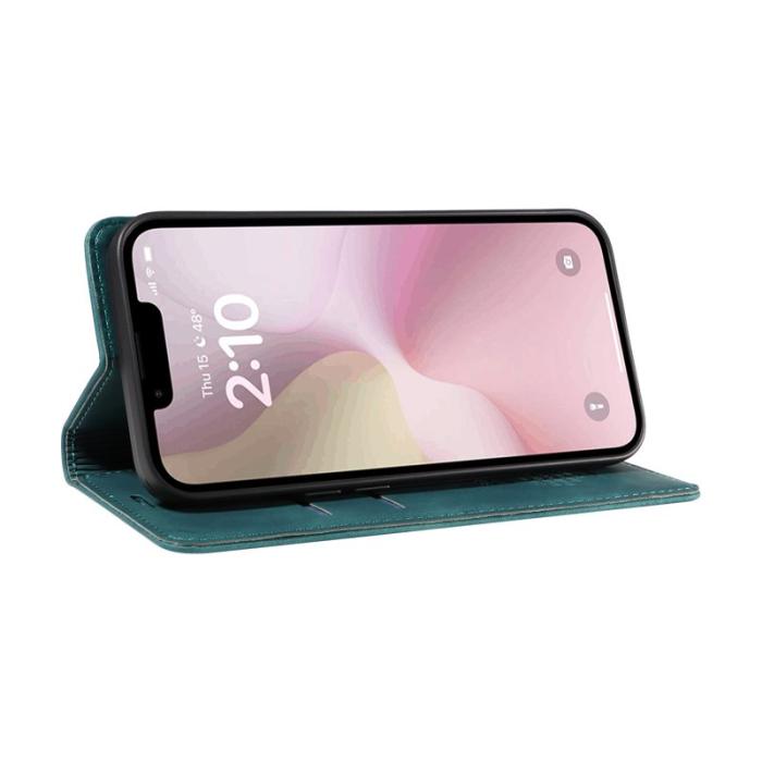 BETOPNICE - BETOPNICE 003 iPhone 16e Wallet Fodral Äkta läder - Grön