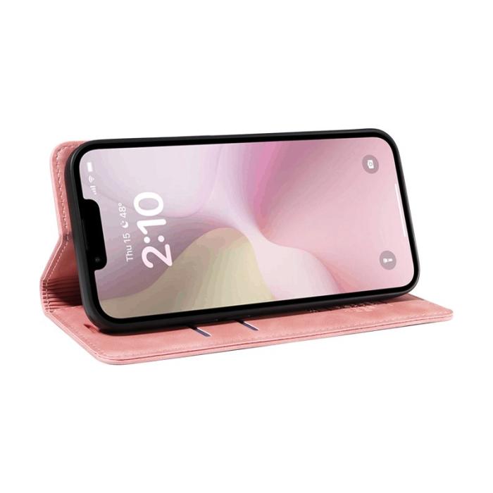 BETOPNICE - BETOPNICE 003 iPhone 16e Wallet Fodral Äkta läder - Rosa
