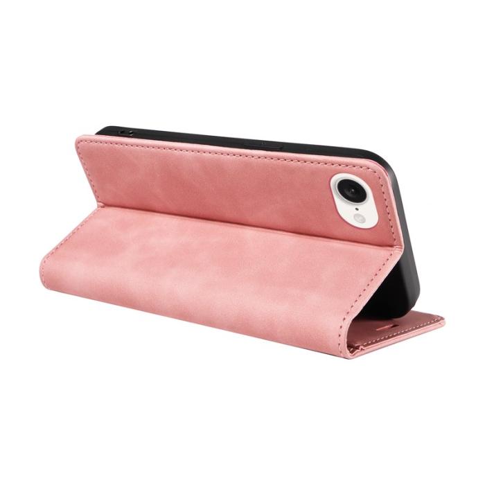 BETOPNICE - BETOPNICE 003 iPhone 16e Wallet Fodral Äkta läder - Rosa