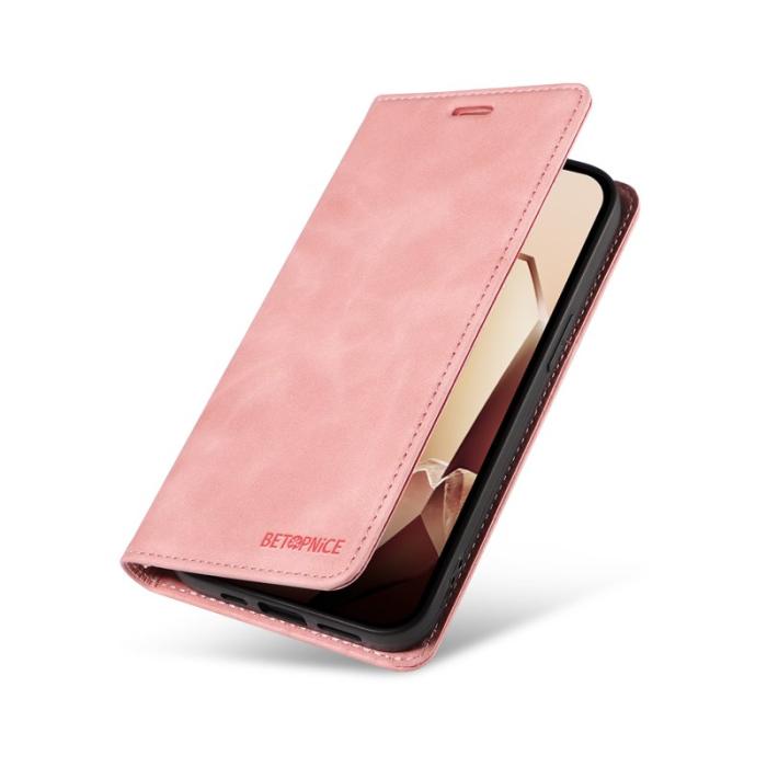 BETOPNICE - BETOPNICE 003 OnePlus 13 Fodral i Äkta Läder - Rosa