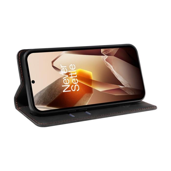 BETOPNICE - BETOPNICE 003 OnePlus 13 Wallet Fodral Äkta läder - Svart