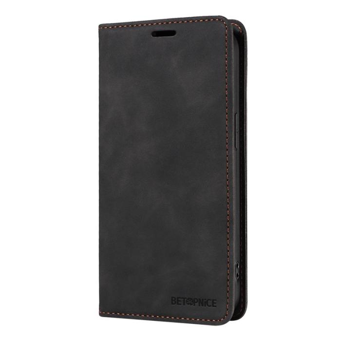 BETOPNICE - BETOPNICE 003 OnePlus 13 Wallet Fodral Äkta läder - Svart