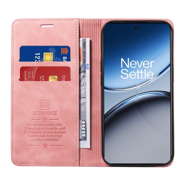 BETOPNICE - BETOPNICE 003 OnePlus Nord 4 Wallet Fodral Äkta läder - Rosa