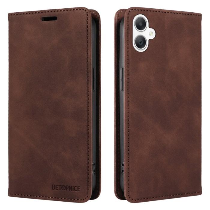 BETOPNICE - BETOPNICE 003 Samsung Galaxy A06 4G Fodral Äkta läder - Brun