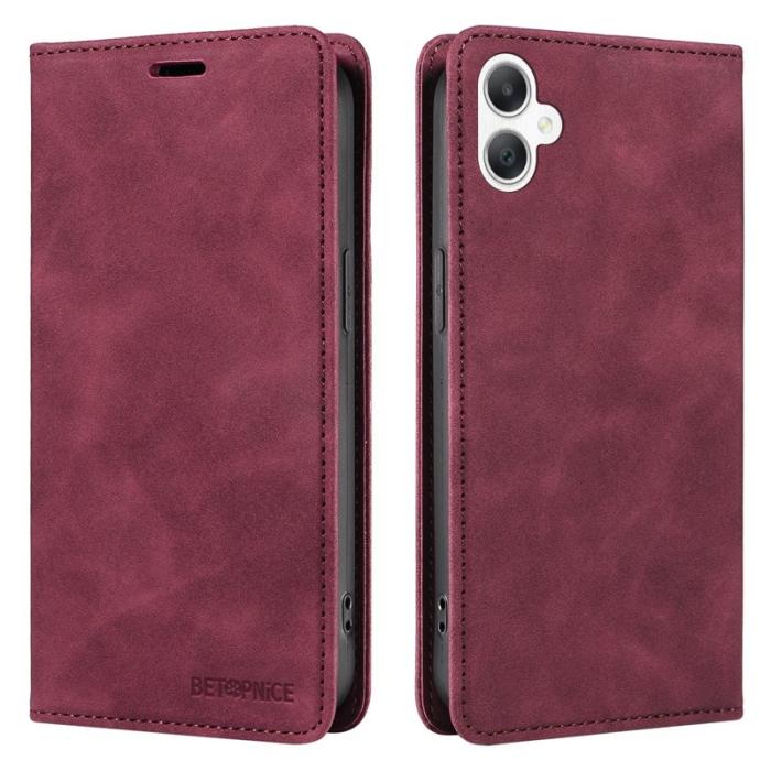 BETOPNICE - BETOPNICE 003 Samsung Galaxy A06 4G Fodral Äkta läder - Röd