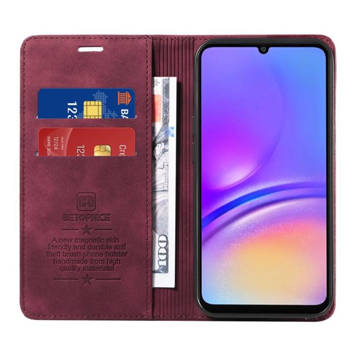 BETOPNICE - BETOPNICE 003 Samsung Galaxy A06 4G Fodral Äkta läder - Röd