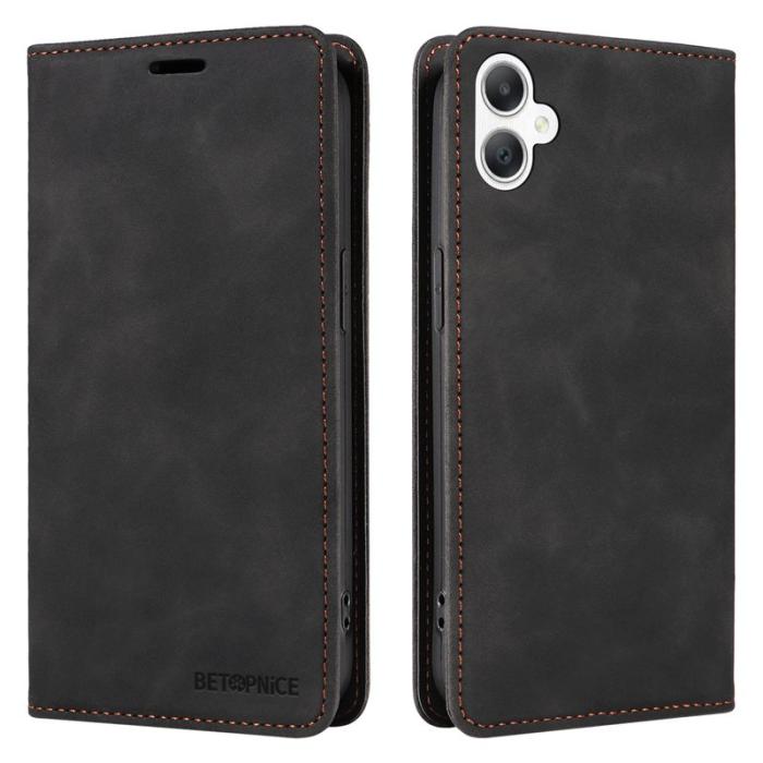 BETOPNICE - BETOPNICE 003 Samsung Galaxy A06 4G Fodral Äkta läder - Svart