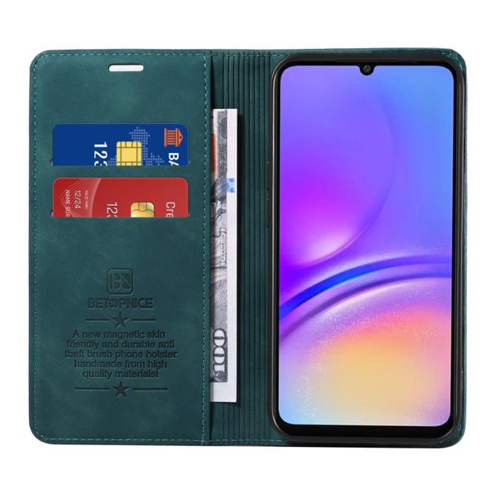 BETOPNICE - BETOPNICE 003 Samsung Galaxy A06 4G Wallet Fodral Äkta läder - Grön