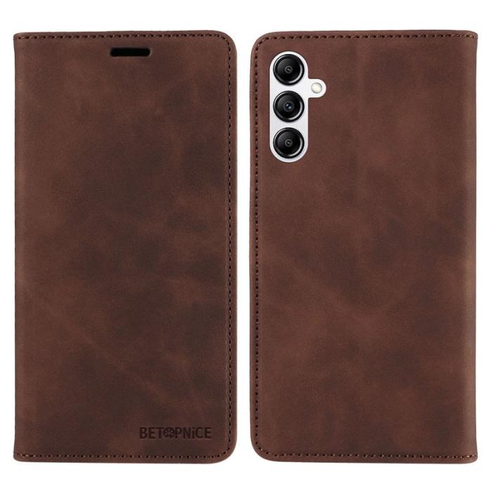 BETOPNICE - BETOPNICE 003 Samsung Galaxy A14 Fodral Äkta läder - Brun