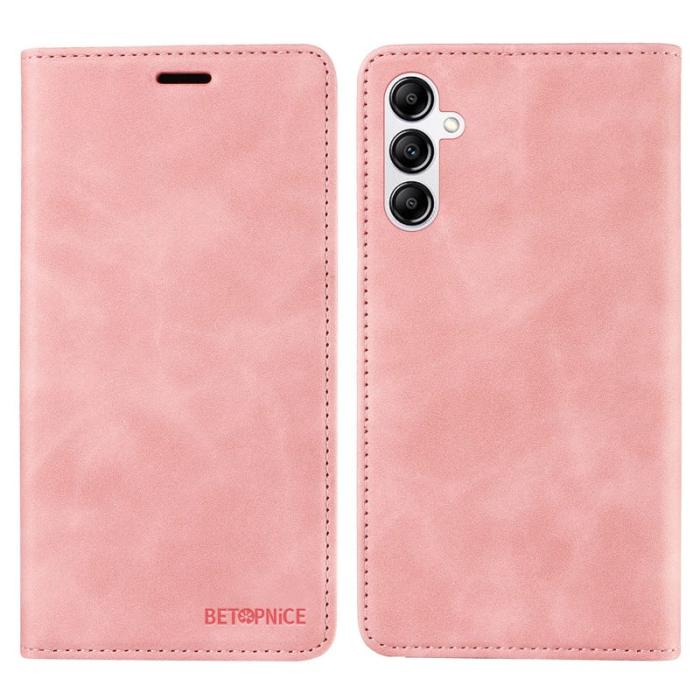 BETOPNICE - BETOPNICE 003 Samsung Galaxy A14 Fodral Äkta läder - Pink