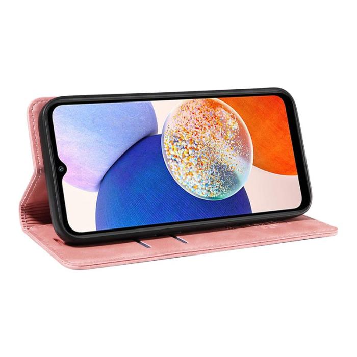 BETOPNICE - BETOPNICE 003 Samsung Galaxy A14 Fodral Äkta läder - Pink