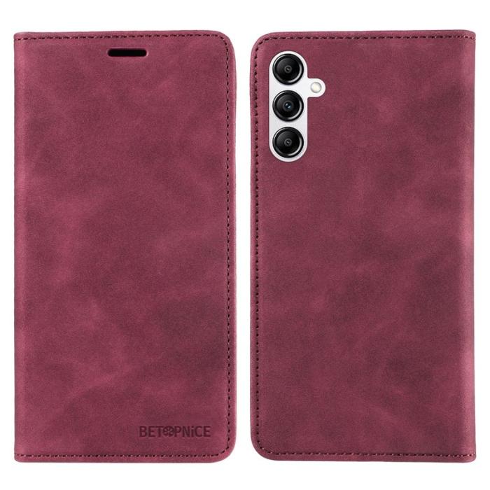 BETOPNICE - BETOPNICE 003 Samsung Galaxy A14 Fodral - PU Läder - Röd