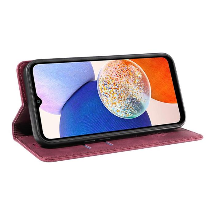 BETOPNICE - BETOPNICE 003 Samsung Galaxy A14 Fodral - PU Läder - Röd