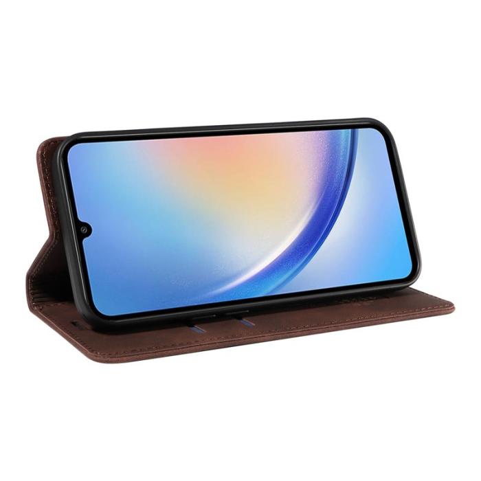 BETOPNICE - BETOPNICE 003 Samsung Galaxy A34 5G Fodral - PU Läder - Brun