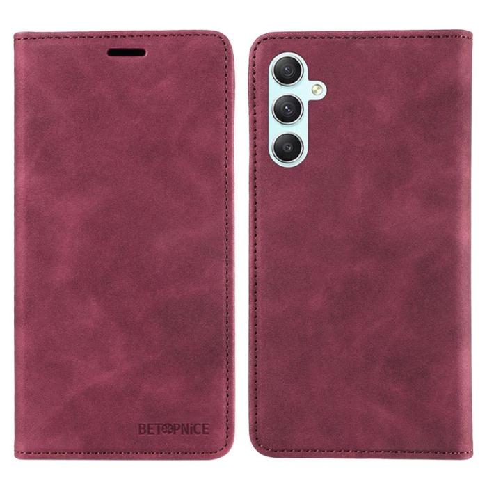 BETOPNICE - BETOPNICE 003 Samsung Galaxy A34 5G Fodral - PU Läder - Röd
