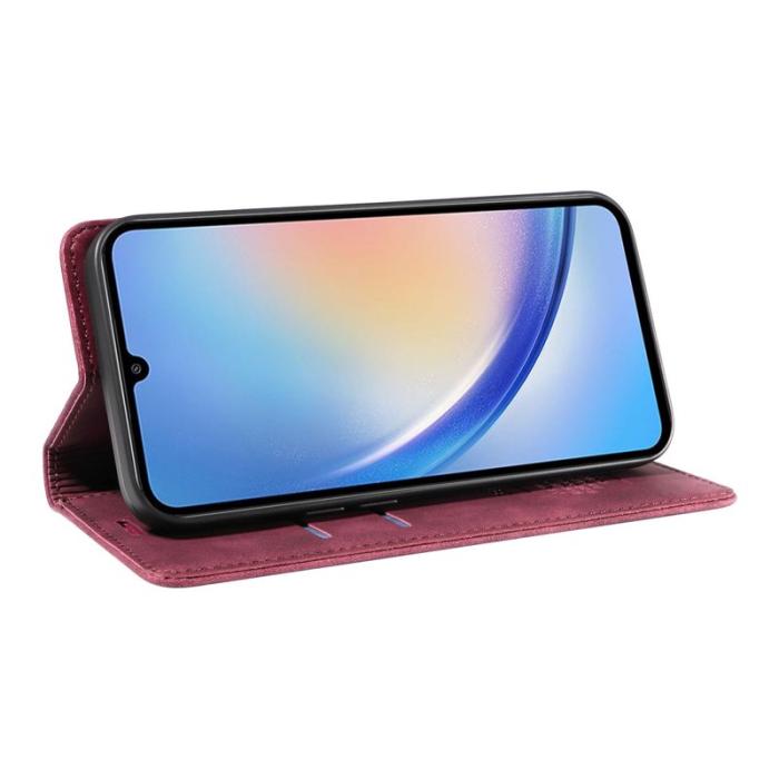 BETOPNICE - BETOPNICE 003 Samsung Galaxy A34 5G Fodral - PU Läder - Röd