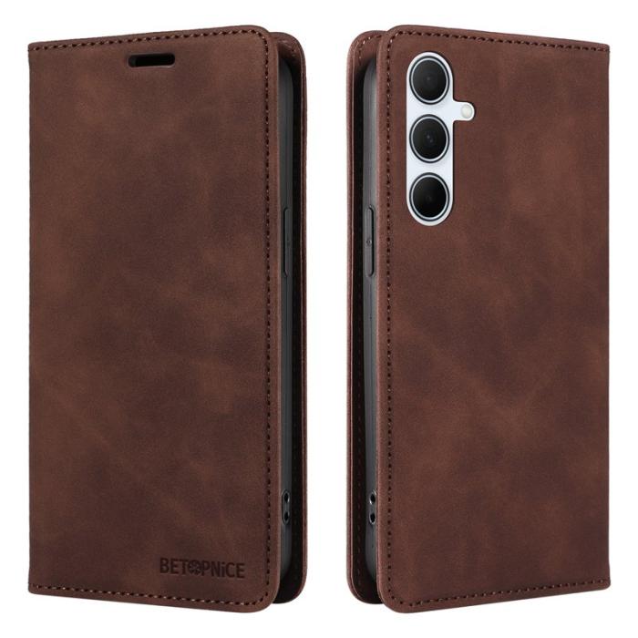 BETOPNICE - BETOPNICE 003 Samsung Galaxy A36 5G Fodral Äkta läder - Brun