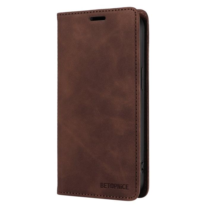 BETOPNICE - BETOPNICE 003 Samsung Galaxy A36 5G Fodral Äkta läder - Brun