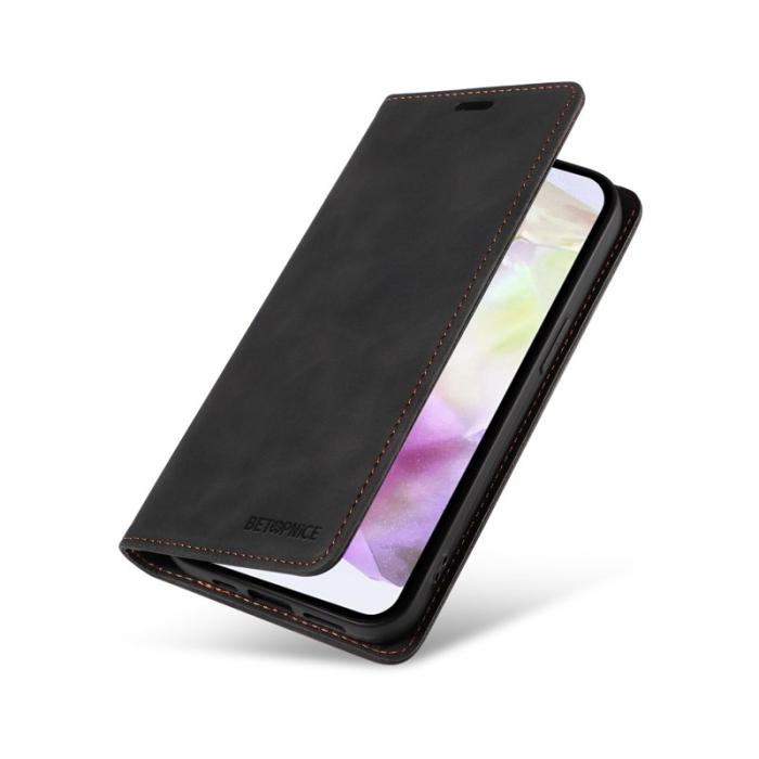 BETOPNICE - BETOPNICE 003 Samsung Galaxy A36 5G Fodral Äkta läder - Svart