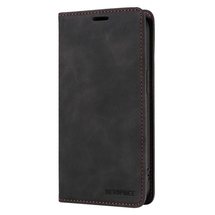 BETOPNICE - BETOPNICE 003 Samsung Galaxy A36 5G Fodral Äkta läder - Svart