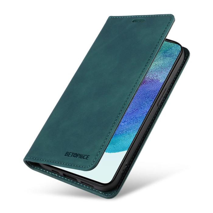 BETOPNICE - BETOPNICE 003 Samsung Galaxy S21 FE 5G Fodral - PU Läder - Grön