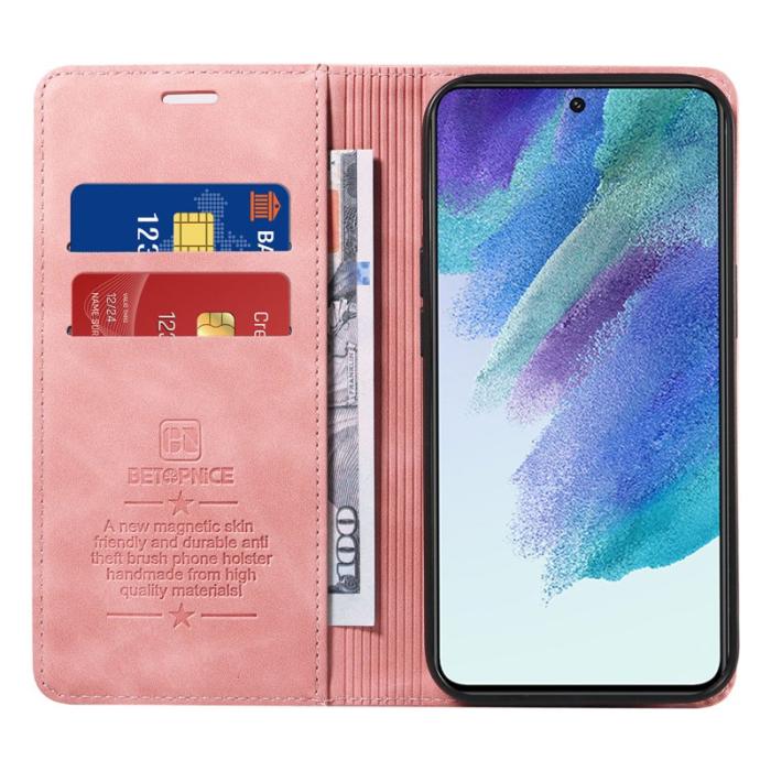 BETOPNICE - BETOPNICE 003 Samsung Galaxy S21 FE 5G Fodral - PU Läder - Pink