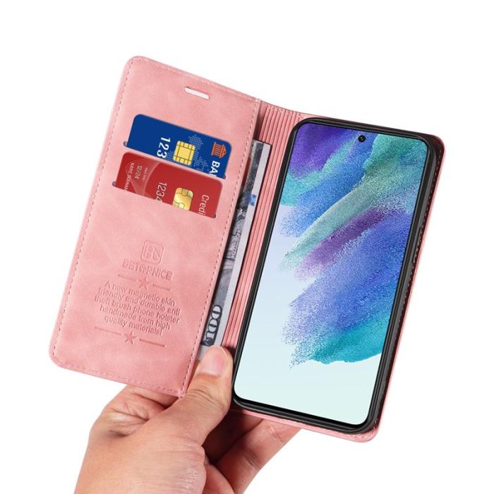 BETOPNICE - BETOPNICE 003 Samsung Galaxy S21 FE 5G Fodral - PU Läder - Pink