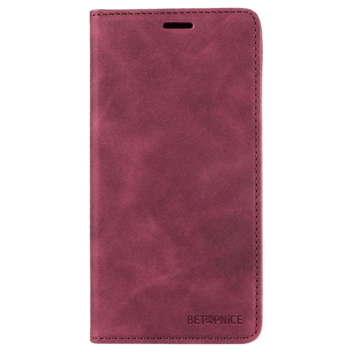 BETOPNICE - BETOPNICE 003 Samsung Galaxy S21 Fodral PU Läder - Röd