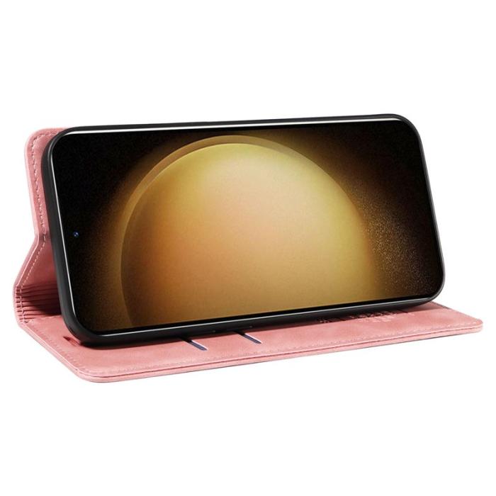 BETOPNICE - BETOPNICE 003 Samsung Galaxy S23+ Fodral Äkta läder - Pink