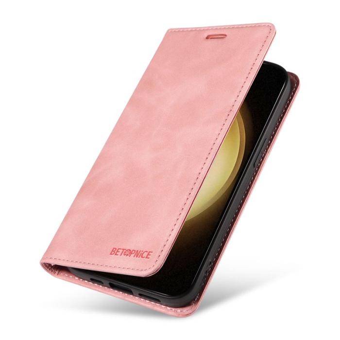 BETOPNICE - BETOPNICE 003 Samsung Galaxy S23+ Fodral Äkta läder - Pink