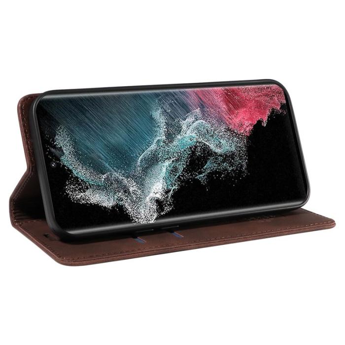 BETOPNICE - BETOPNICE 003 Samsung Galaxy S23 Ultra Fodral Äkta läder - Brun