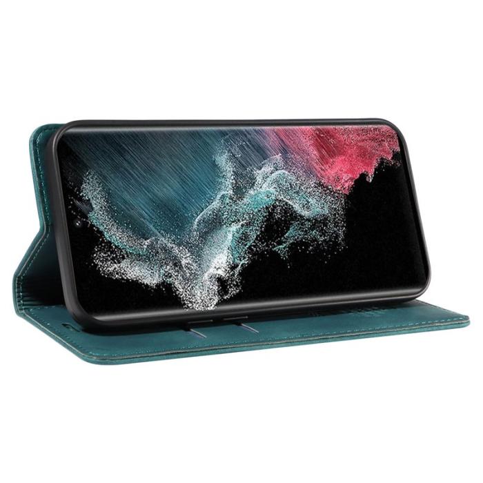 BETOPNICE - BETOPNICE 003 Samsung Galaxy S23 Ultra Fodral Äkta läder - Grön