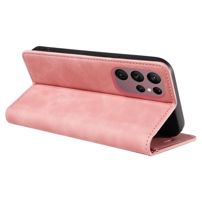 BETOPNICE - BETOPNICE 003 Samsung Galaxy S23 Ultra Fodral Äkta läder - Pink