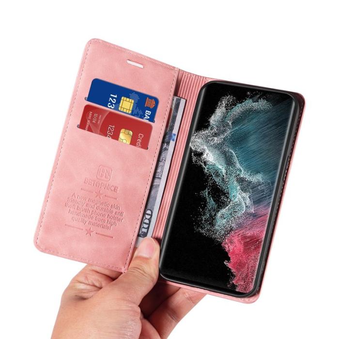 BETOPNICE - BETOPNICE 003 Samsung Galaxy S23 Ultra Fodral Äkta läder - Pink
