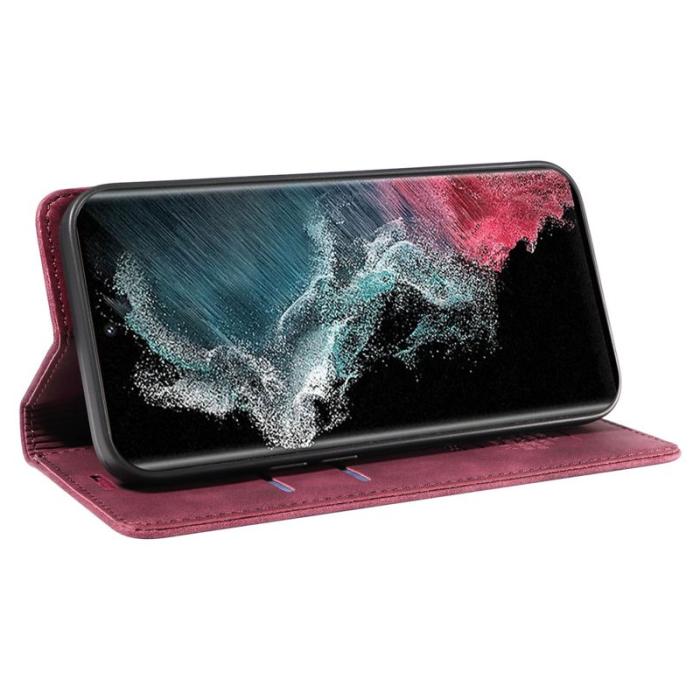 BETOPNICE - BETOPNICE 003 Samsung Galaxy S23 Ultra Fodral Äkta läder - Röd