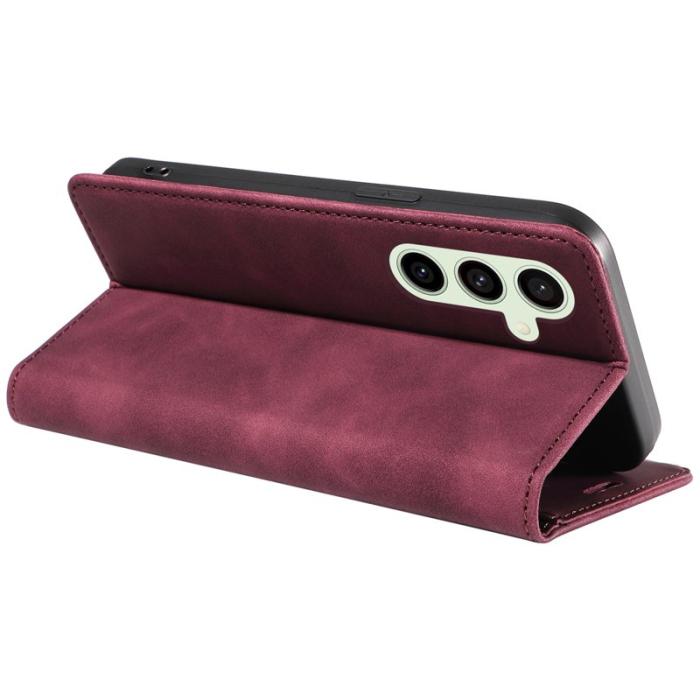 BETOPNICE - BETOPNICE 003 Samsung Galaxy S24 FE Fodral Äkta läder - Röd