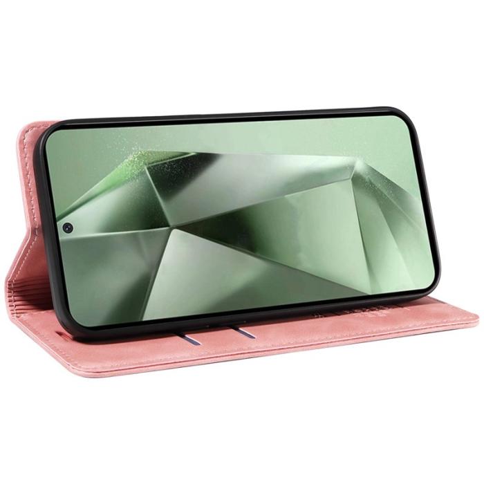 BETOPNICE - BETOPNICE 003 Samsung Galaxy S24 FE Fodral Äkta läder - Rosa