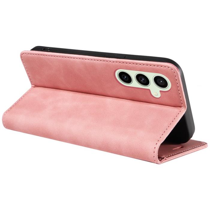 BETOPNICE - BETOPNICE 003 Samsung Galaxy S24 FE Fodral Äkta läder - Rosa